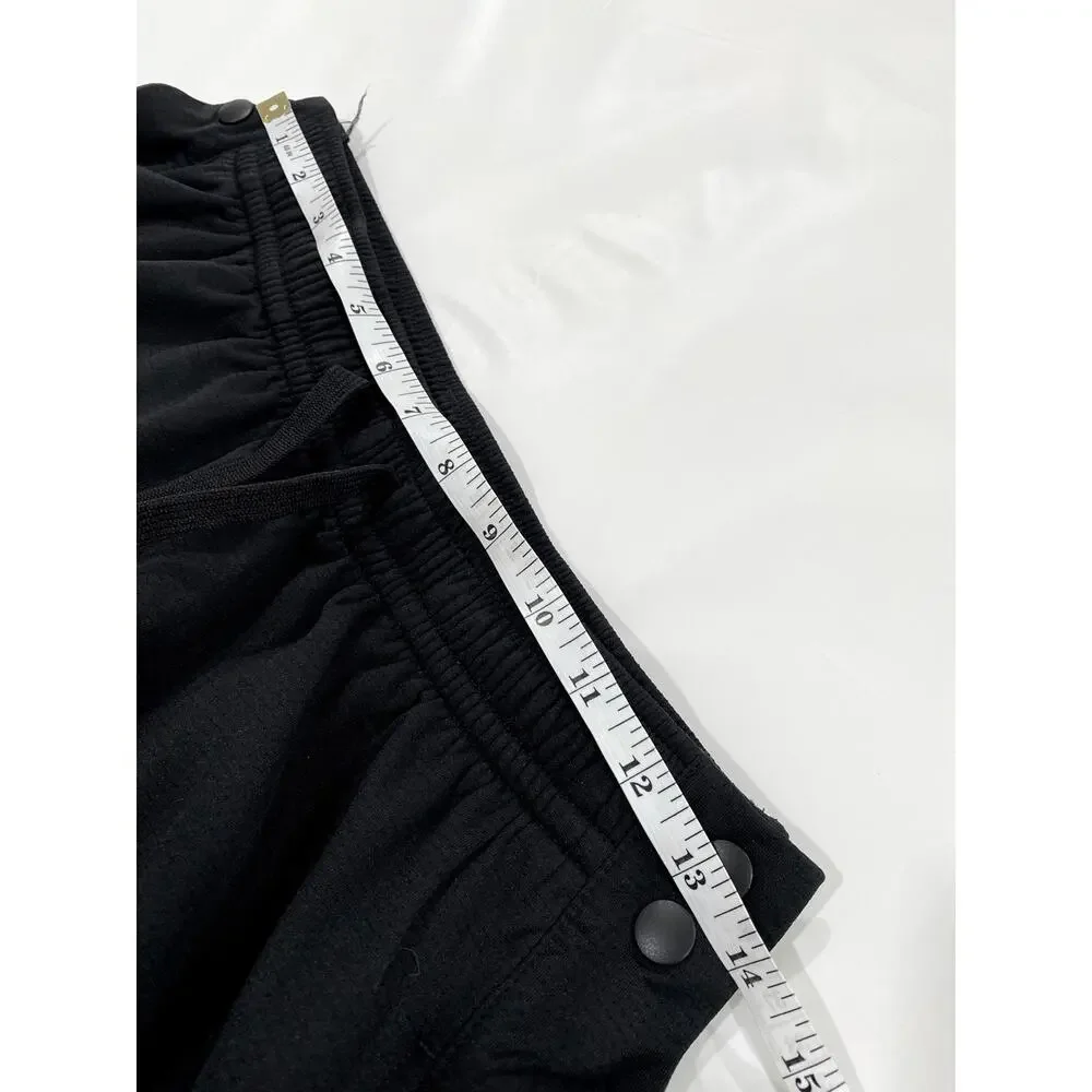 Nike Womens Small Black Tearaway Snap Button Track Pants Warm Up Joggers